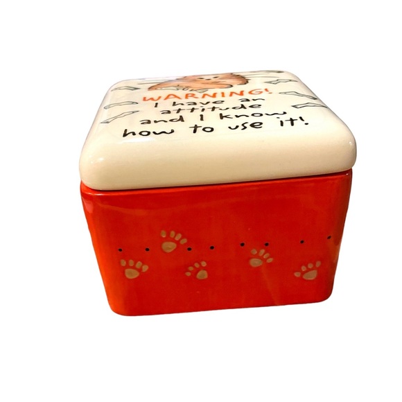 💠 Ceramic Cat Attitude trinket container - Picture 2 of 5